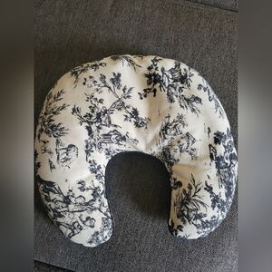 Neck Pillow with a French Pastoral Toile Print Design